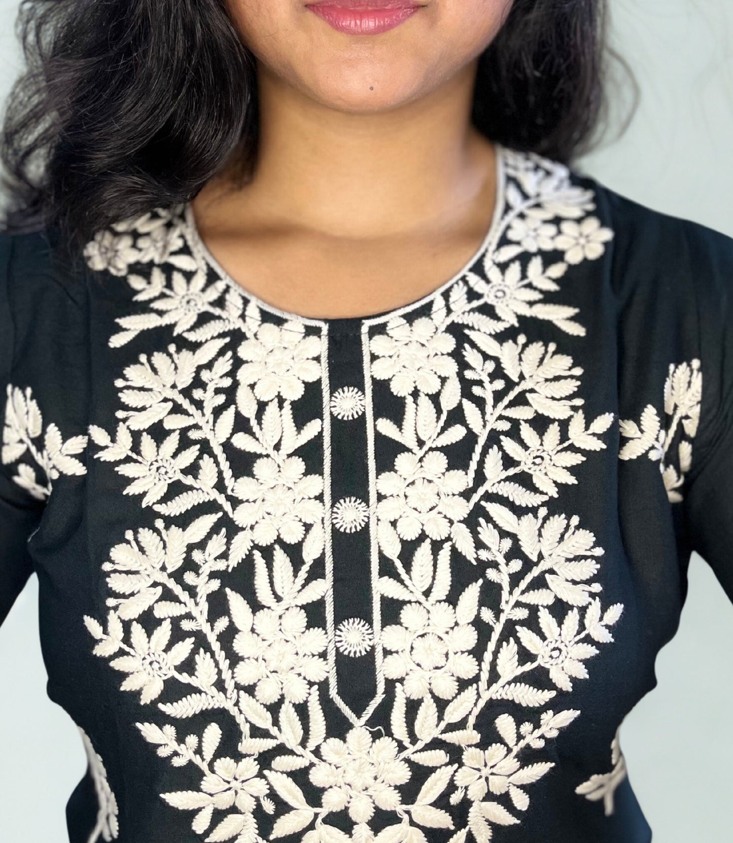 Tivah Midnight Grace Embroidered Kurta