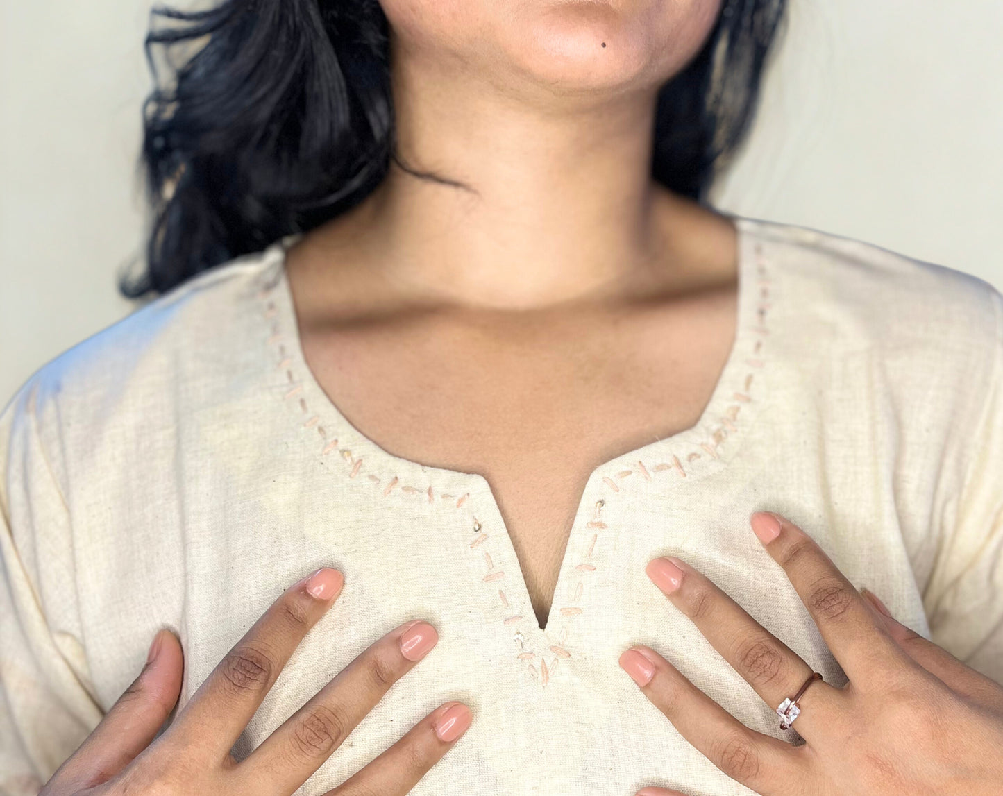 Tivah Sandleaf Handcrafted Kurta-Pant Set