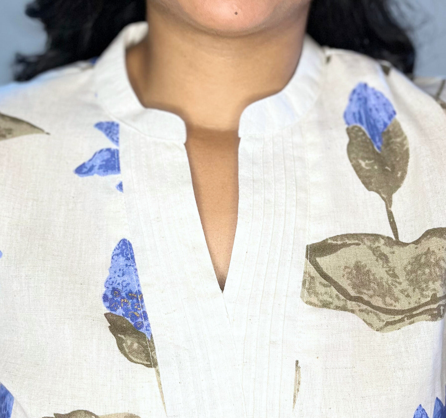 Tivah Azure Bloom Cotton Kurta-Pant Set