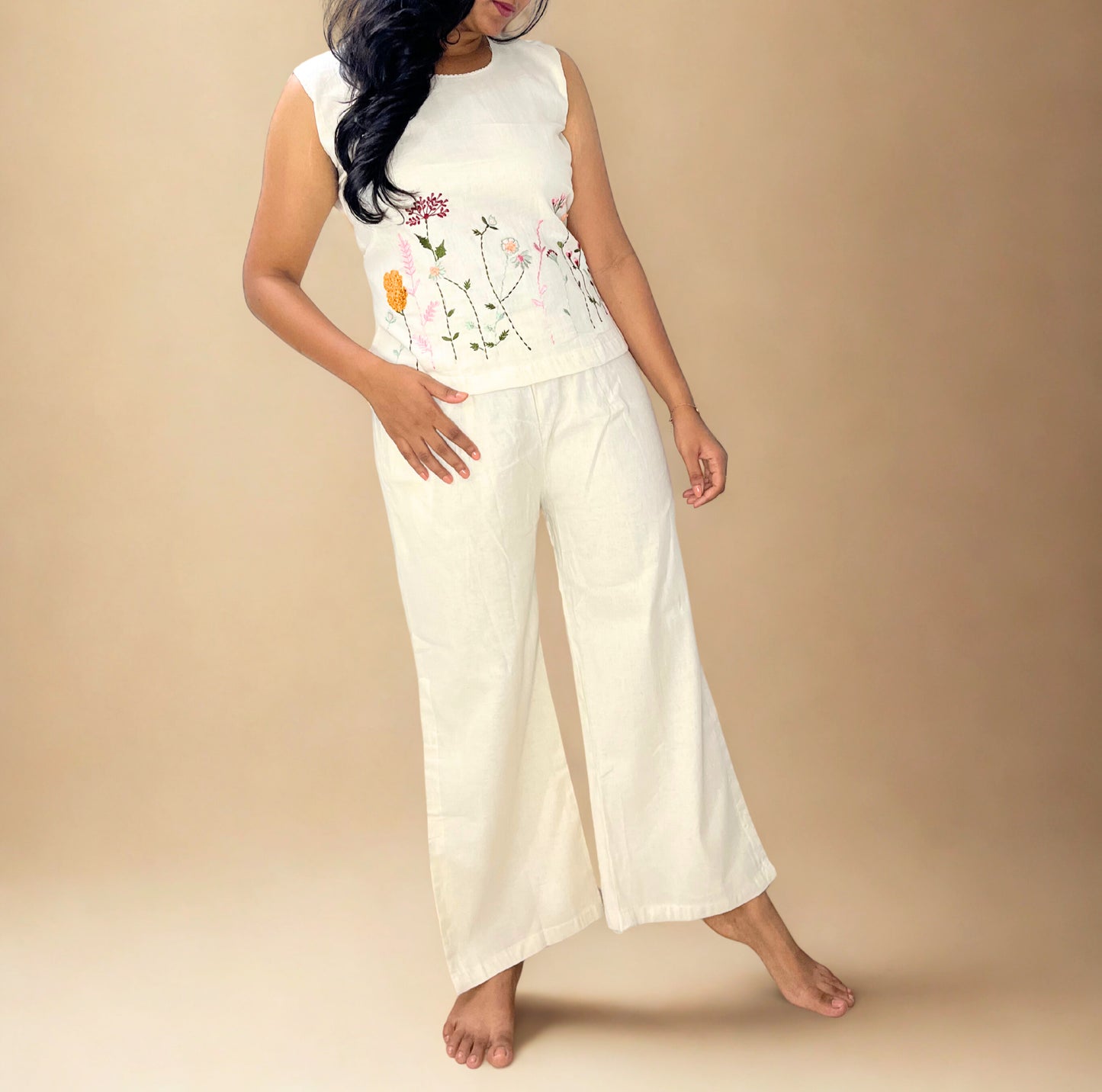 Tivah Ivory Garden Co-ord Set