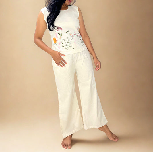 Tivah Ivory Garden Co-ord Set